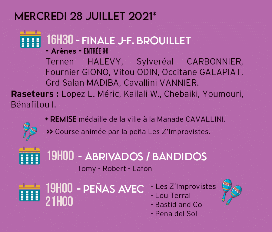  mercredi 28 juillet fete été 2021