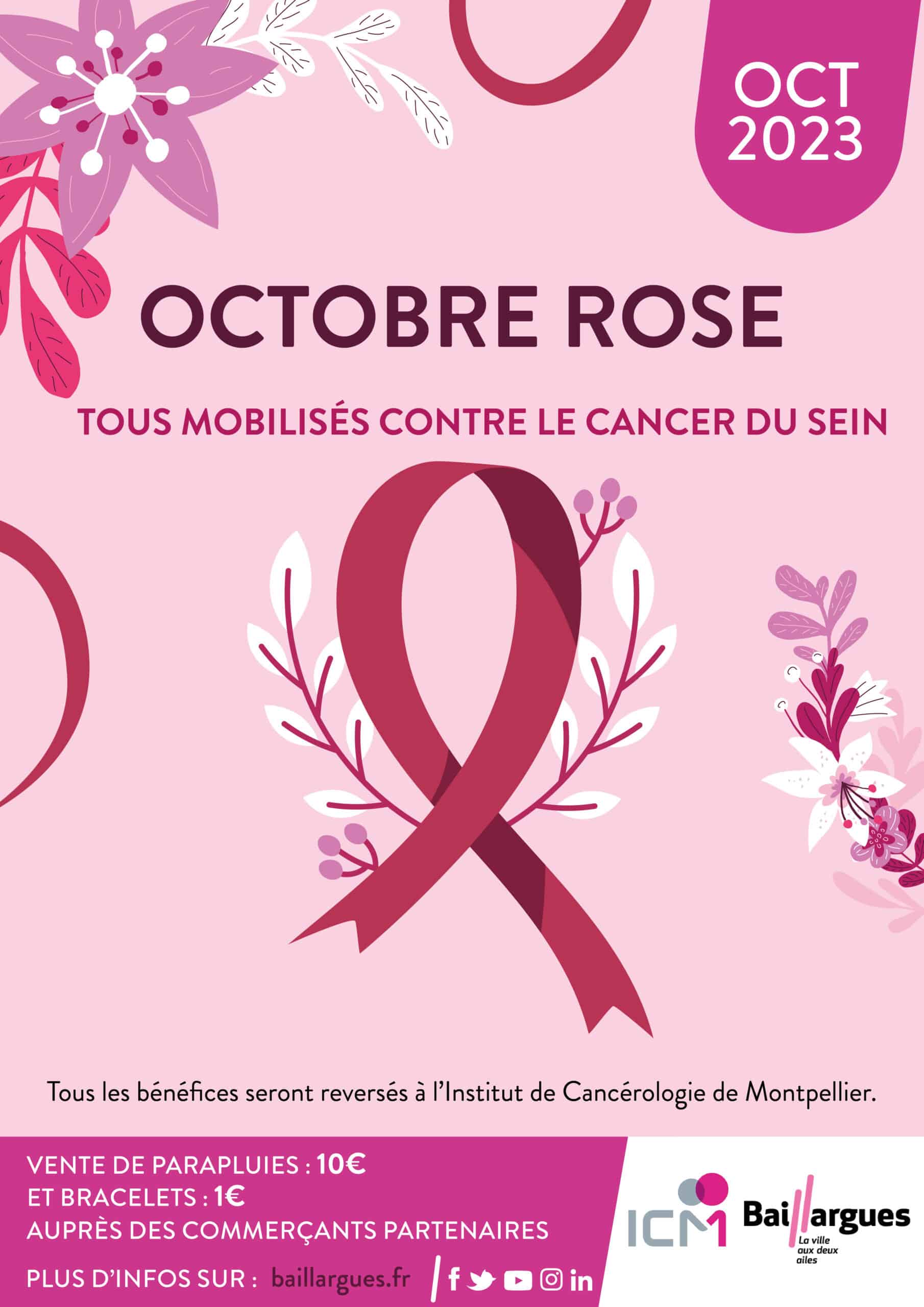 La Ville de Baillargues soutient Octobre Rose